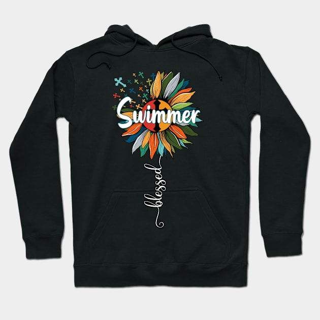 Blessed Swimmer Hoodie by Brande